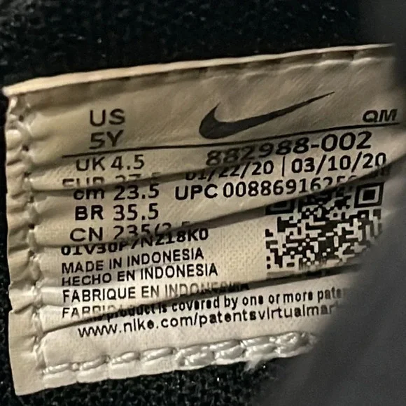 NIKE SB JANOSKI CANVAS SLIP ON SKATEBOARDING SNEAKERS BLACK  sz 5Y = 6.5 WOMENS - Picture 13 of 14